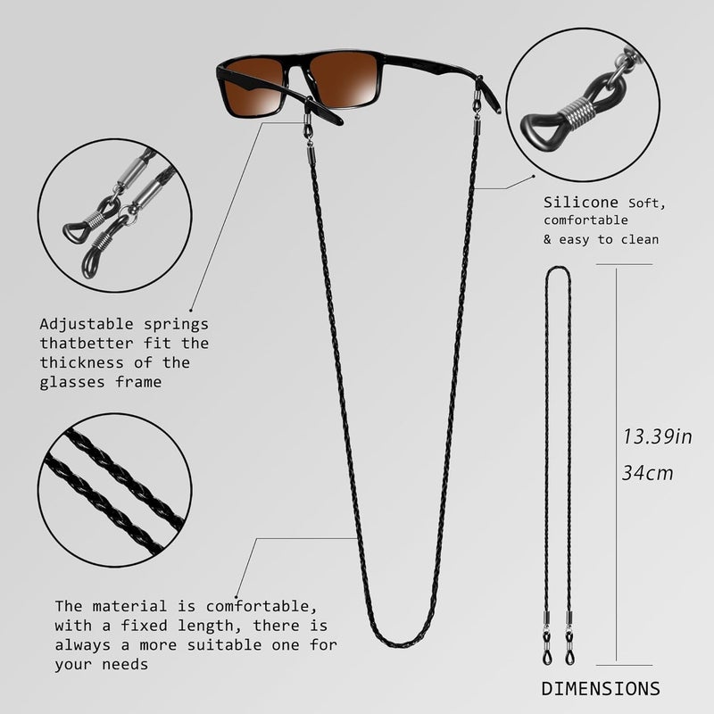VOOGLASS Glasses Strap - Securely Keep Your Eyeglasses Around Your Neck - Practical Sunglasses Holder Chain for Men Women - Image 2